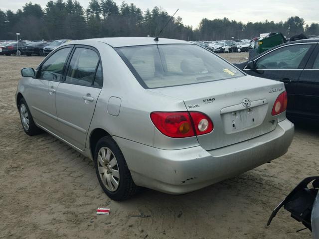 JTDBR32E530034478 - 2003 TOYOTA COROLLA CE SILVER photo 3