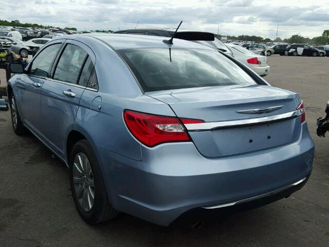 1C3CCBCG0DN633409 - 2013 CHRYSLER 200 LIMITE BLUE photo 3