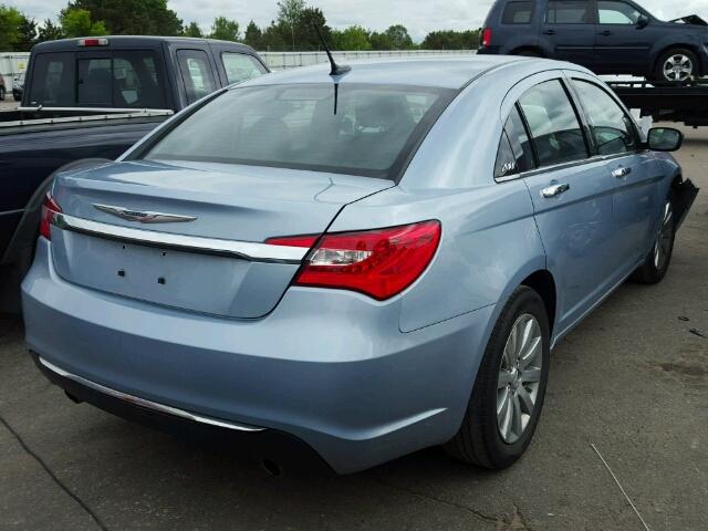 1C3CCBCG0DN633409 - 2013 CHRYSLER 200 LIMITE BLUE photo 4