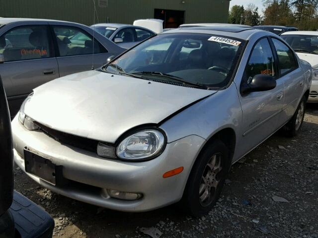 1B3ES46C21D151717 - 2001 DODGE NEON SE SILVER photo 2