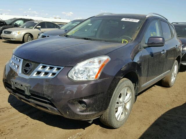 JN8AS5MVXCW412997 - 2012 NISSAN ROGUE MAROON photo 2