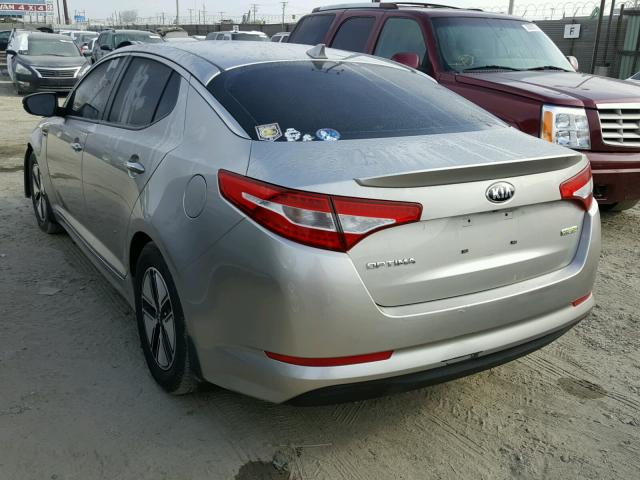 KNAGM4AD1C5035176 - 2012 KIA OPTIMA HYB SILVER photo 3