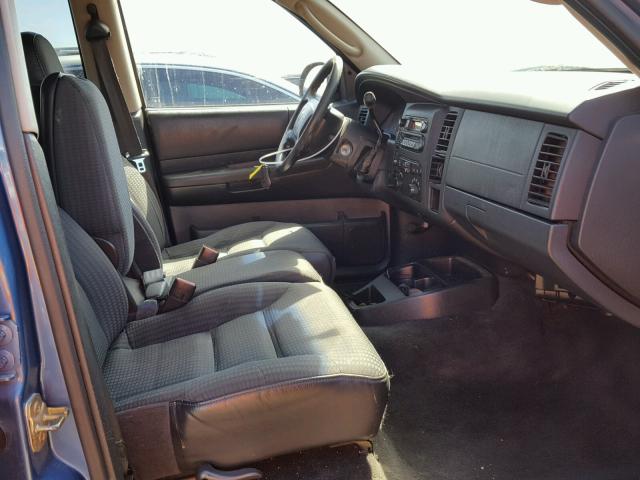 1B4HS38N22F207663 - 2002 DODGE DURANGO SP BLUE photo 5