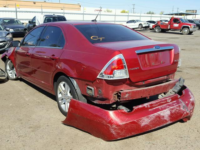 3FAHP08167R212655 - 2007 FORD FUSION SEL RED photo 3