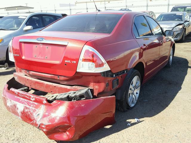 3FAHP08167R212655 - 2007 FORD FUSION SEL RED photo 4