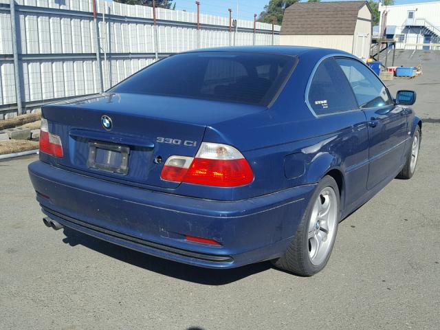 WBABN53451JU22909 - 2001 BMW 330 CI BLUE photo 4