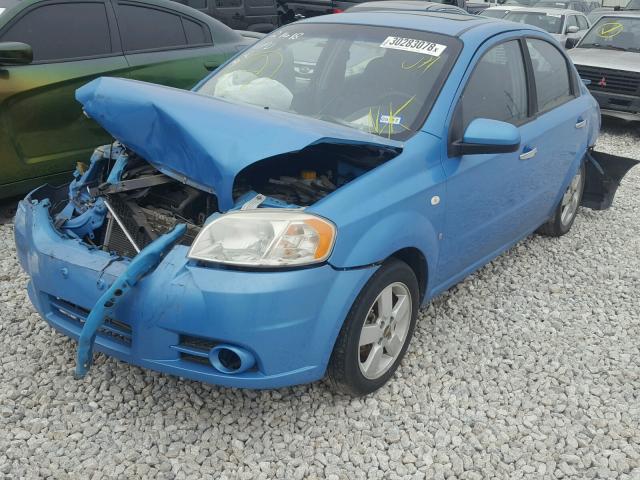 KL1TG56607B141237 - 2007 CHEVROLET AVEO LT BLUE photo 2