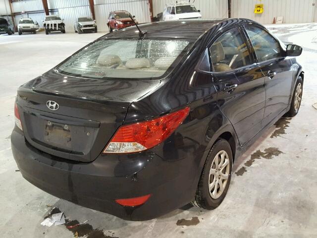 KMHCT4AE9CU243434 - 2012 HYUNDAI ACCENT GLS BLACK photo 4