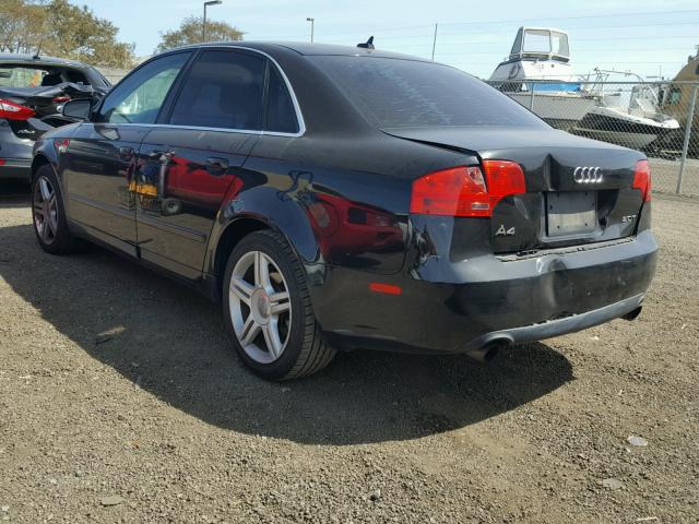 WAUAF78E97A103124 - 2007 AUDI A4 2 BLACK photo 3