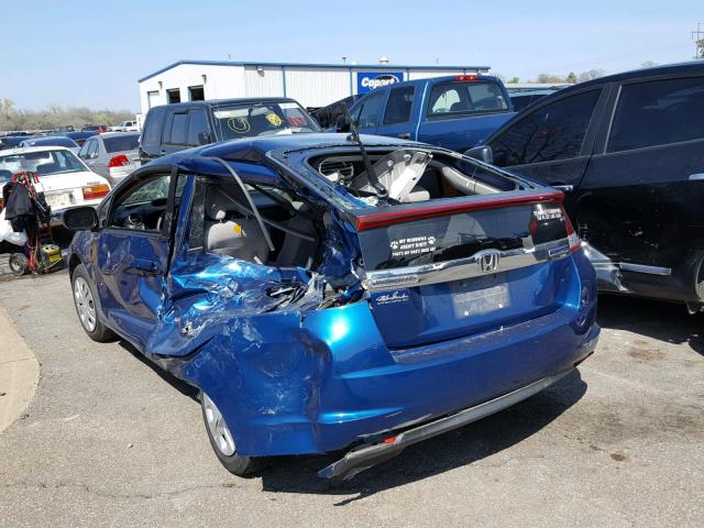 JHMZE2H53DS006372 - 2013 HONDA INSIGHT LX BLUE photo 3