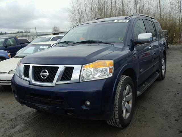 5N1AA08C78N633038 - 2008 NISSAN ARMADA SE BLUE photo 2