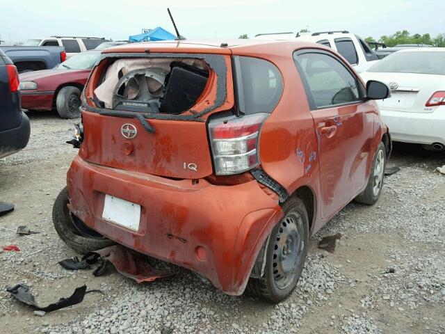 JTNJJXB03CJ018171 - 2012 TOYOTA SCION IQ ORANGE photo 4