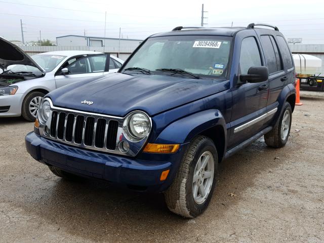 1J8GL58K05W596992 - 2005 JEEP LIBERTY LI BLUE photo 2