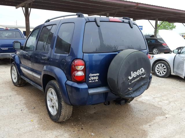 1J8GL58K05W596992 - 2005 JEEP LIBERTY LI BLUE photo 3