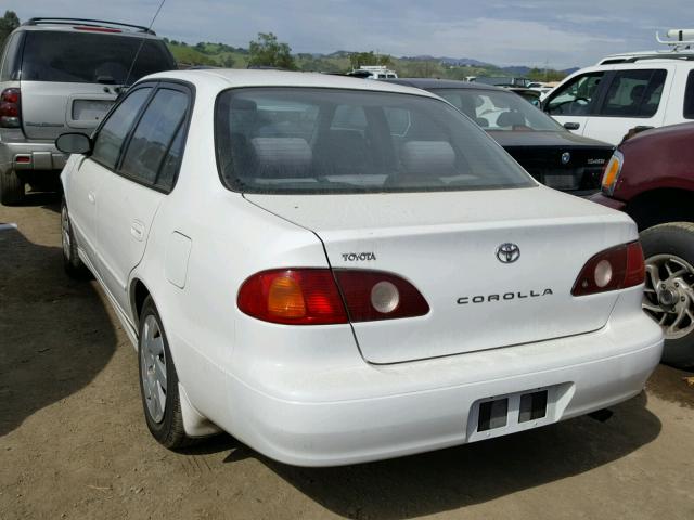 1NXBR12E11Z494419 - 2001 TOYOTA COROLLA CE WHITE photo 3