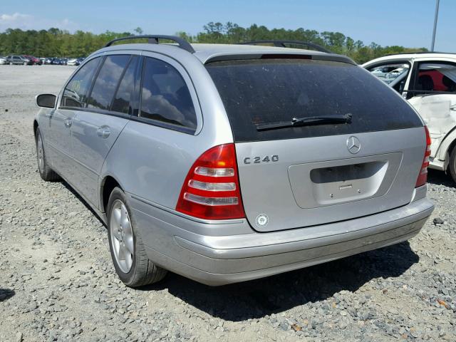 WDBRH61J53F340979 - 2003 MERCEDES-BENZ C 240 SPOR SILVER photo 3