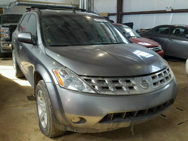 JN8AZ08W85W421198 - 2005 NISSAN MURANO SL GRAY photo 1