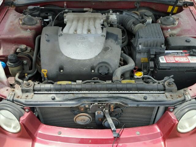 KNAGD128055410512 - 2005 KIA OPTIMA LX RED photo 7