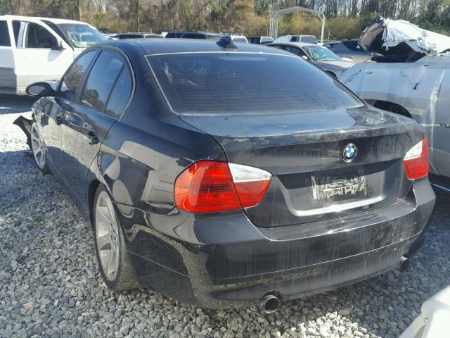 WBAVB73597VF50777 - 2007 BMW 335 I BLACK photo 3