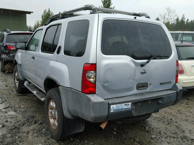 5N1ED28Y4YC510535 - 2000 NISSAN XTERRA XE SILVER photo 3