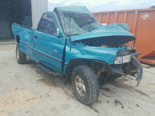 3B7HF13Y9VM562234 - 1997 DODGE RAM 1500 GREEN photo 1