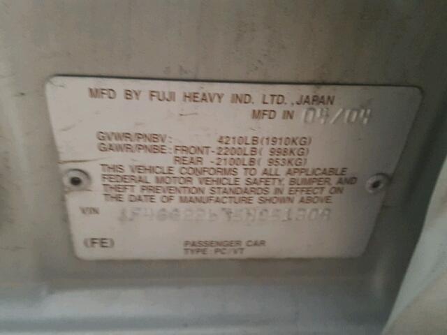 JF4GG22675H051309 - 2005 SAAB 92 AERO Gümüş foto 10