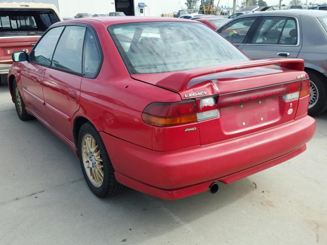 4S3BD6756X7263824 - 1999 SUBARU LEGACY GT RED photo 3