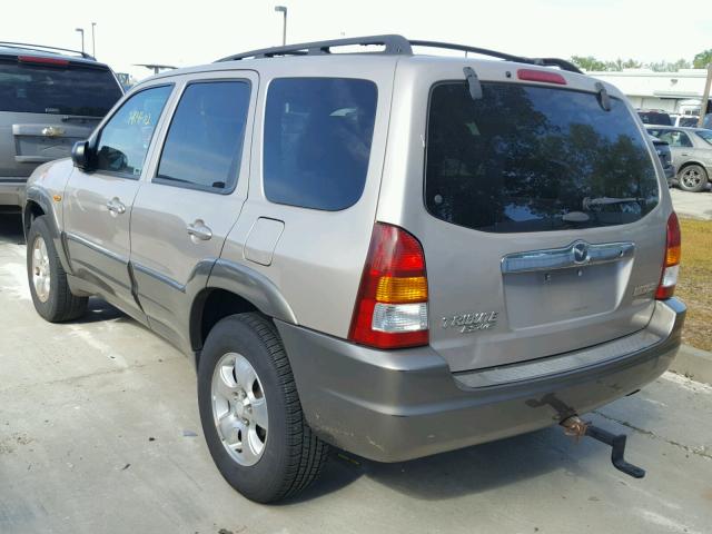 4F2YU08122KM32388 - 2002 MAZDA TRIBUTE LX BEIGE photo 3