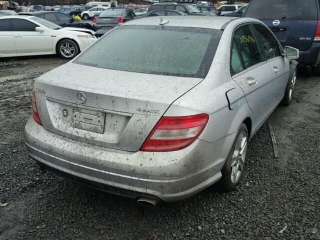 WDDGF8BB2AR088059 - 2010 MERCEDES-BENZ C 300 4MAT SILVER photo 4