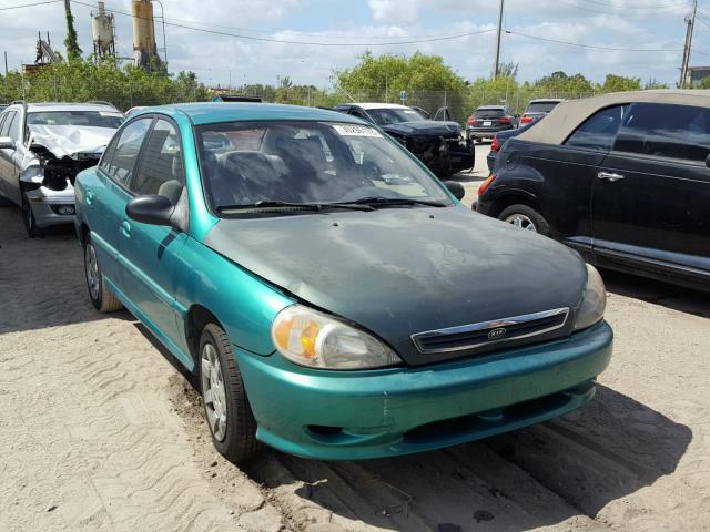 KNADC123526176609 - 2002 KIA RIO TEAL photo 1