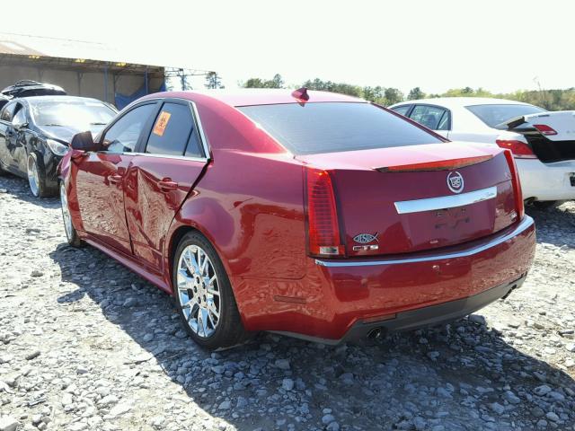 1G6DP5E39C0103647 - 2012 CADILLAC CTS PREMIU BURGUNDY photo 3