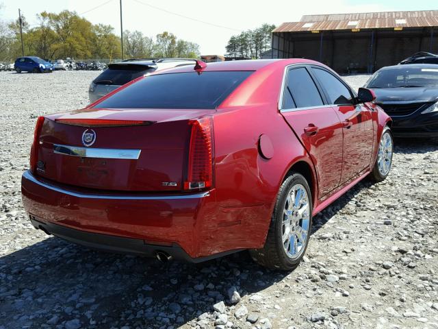 1G6DP5E39C0103647 - 2012 CADILLAC CTS PREMIU BURGUNDY photo 4