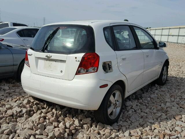 KL1TD66638B114789 - 2008 CHEVROLET AVEO BASE Biały zdjęcie 4