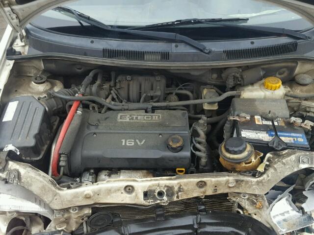 KL1TD66638B114789 - 2008 CHEVROLET AVEO BASE Biały zdjęcie 7