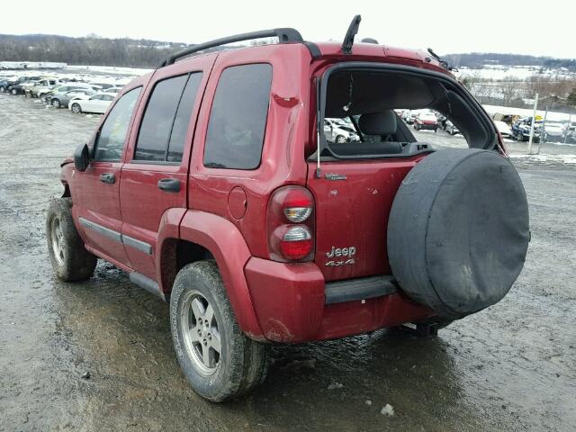 1J4GL38KX5W648179 - 2005 JEEP LIBERTY RE MAROON photo 3