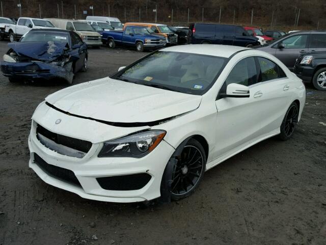 WDDSJ4EB0FN226225 - 2015 MERCEDES-BENZ CLA 250 WHITE photo 2