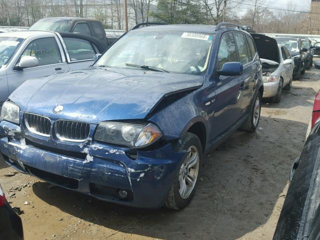 WBXPA93446WA32671 - 2006 BMW X3 3.0I BLUE photo 2