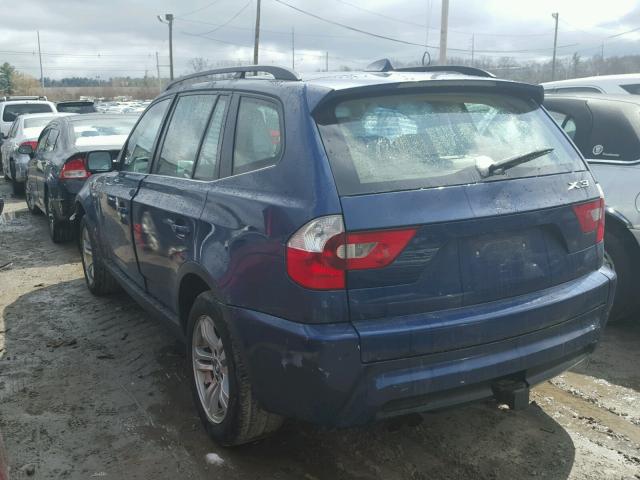 WBXPA93446WA32671 - 2006 BMW X3 3.0I BLUE photo 3