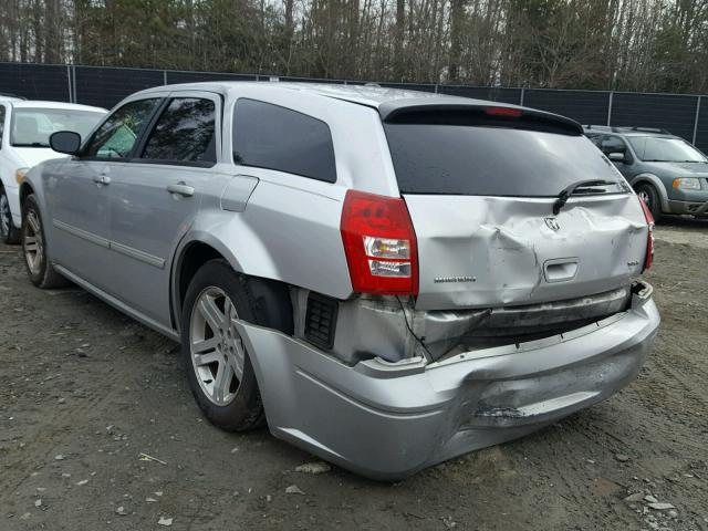 2D4FV47V47H899801 - 2007 DODGE MAGNUM SXT SILVER photo 3