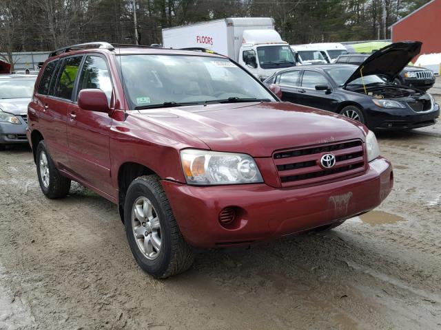 JTEEP21A840030885 - 2004 TOYOTA HIGHLANDER RED photo 1