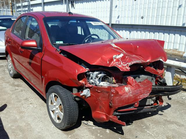 KL1TD56E39B398119 - 2009 CHEVROLET AVEO LS RED photo 1