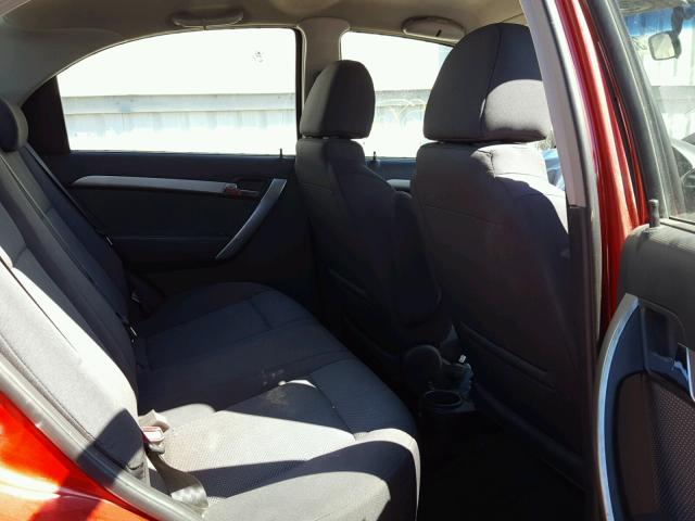 KL1TD56E39B398119 - 2009 CHEVROLET AVEO LS RED photo 6
