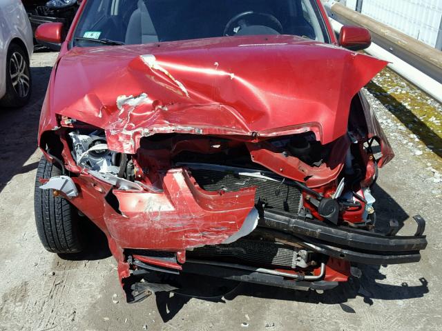 KL1TD56E39B398119 - 2009 CHEVROLET AVEO LS RED photo 7