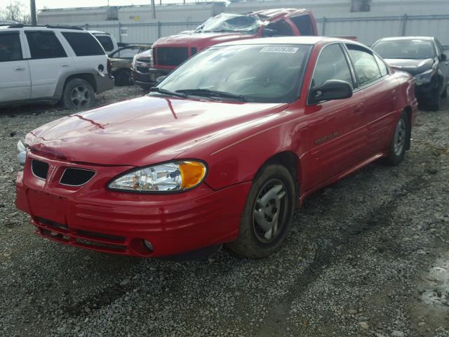 1G2NF52T6YM748589 - 2000 PONTIAC GRAND AM S RED photo 2