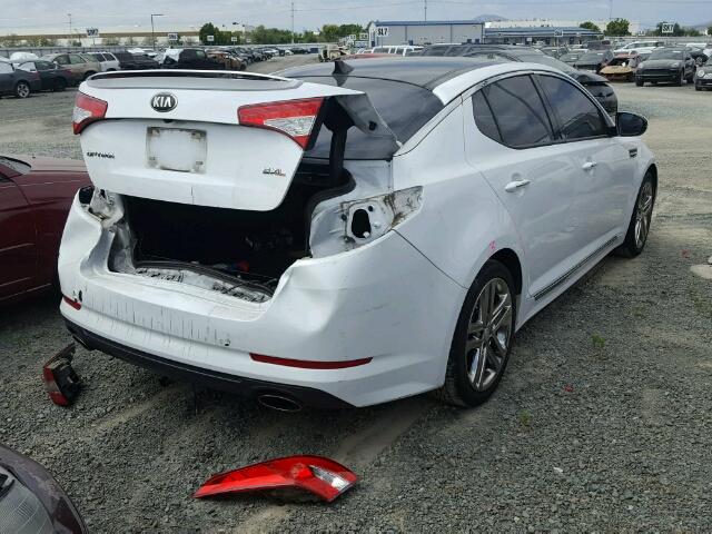 5XXGR4A62DG214524 - 2013 KIA OPTIMA SX WHITE photo 4