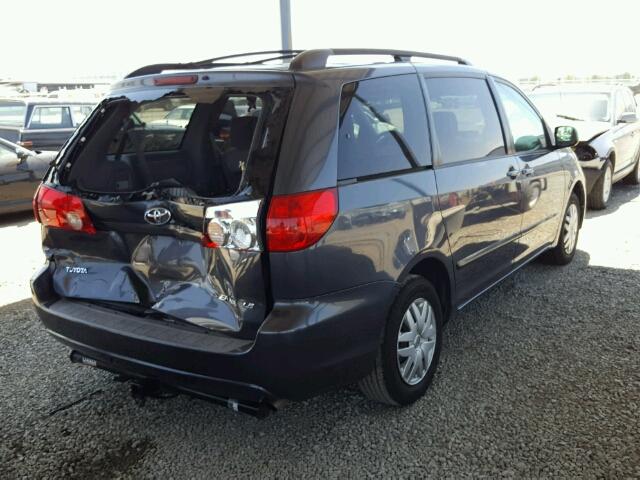 5TDZK23C68S181245 - 2008 TOYOTA SIENNA CE/ GRAY photo 4