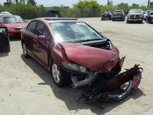 1HGFA16828L115317 - 2008 HONDA CIVIC EX RED photo 1