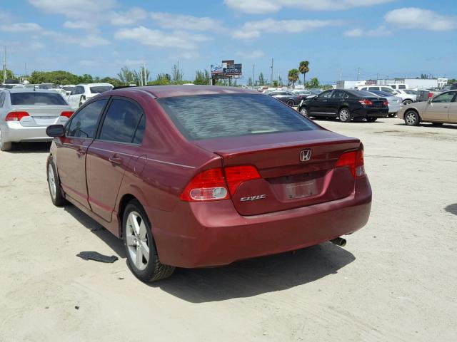 1HGFA16828L115317 - 2008 HONDA CIVIC EX RED photo 3