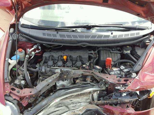 1HGFA16828L115317 - 2008 HONDA CIVIC EX RED photo 7