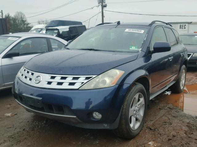 JN8AZ08WX3W205835 - 2003 NISSAN MURANO SL BLUE photo 2